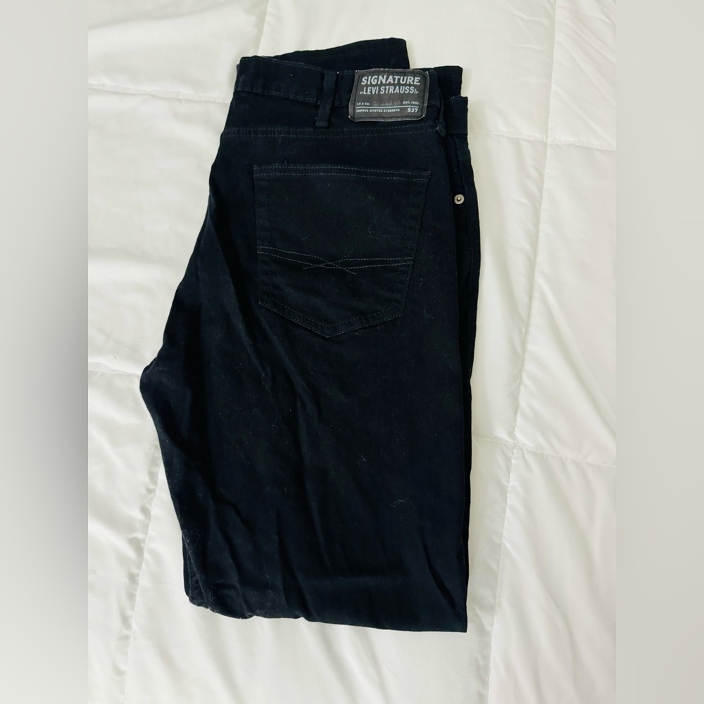 Levi Signature S37 Slim Men’s W38 L32 Black Jeans